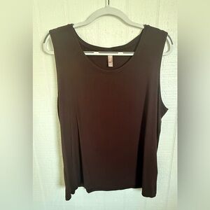 White Stag Women's Brown Scoop Neck Tank Top Size 2X